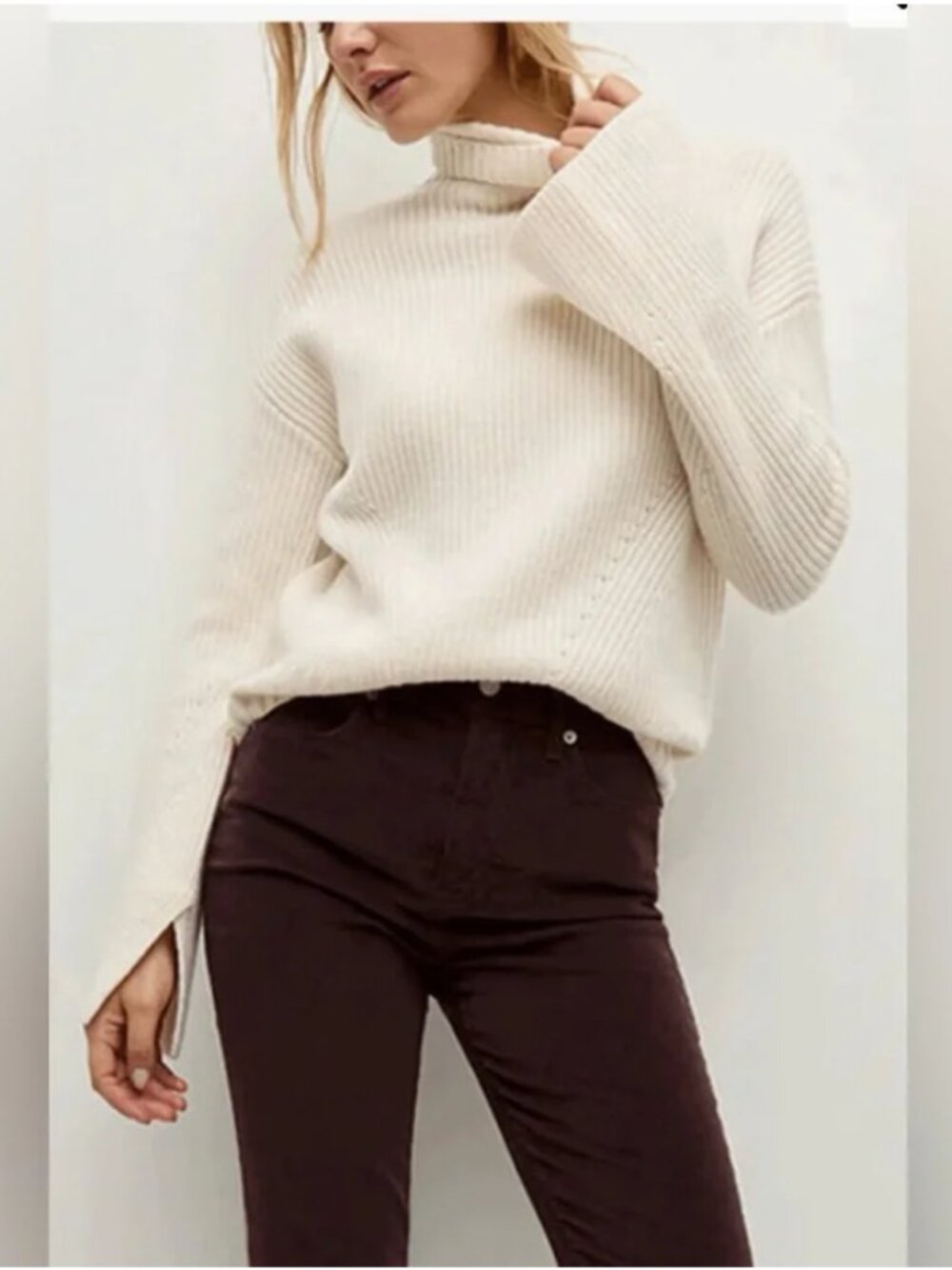 Veronica Beard Wool Cashmere Turtleneck Sweater
